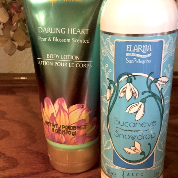 Bath & Body Works Other - NWT Bath & Body “Pear Lotion” & Perlier “Snowdrop Powder”